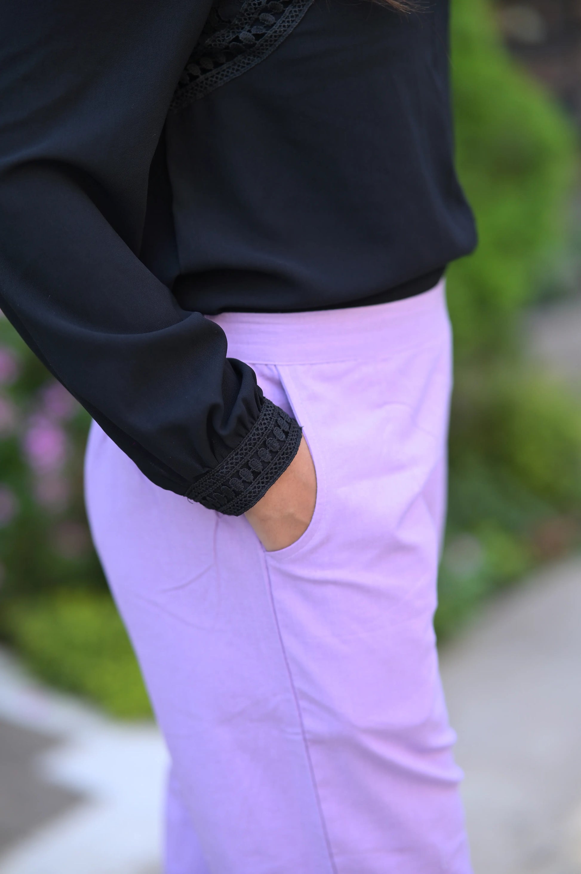Lilac Cozy Linen Pants.