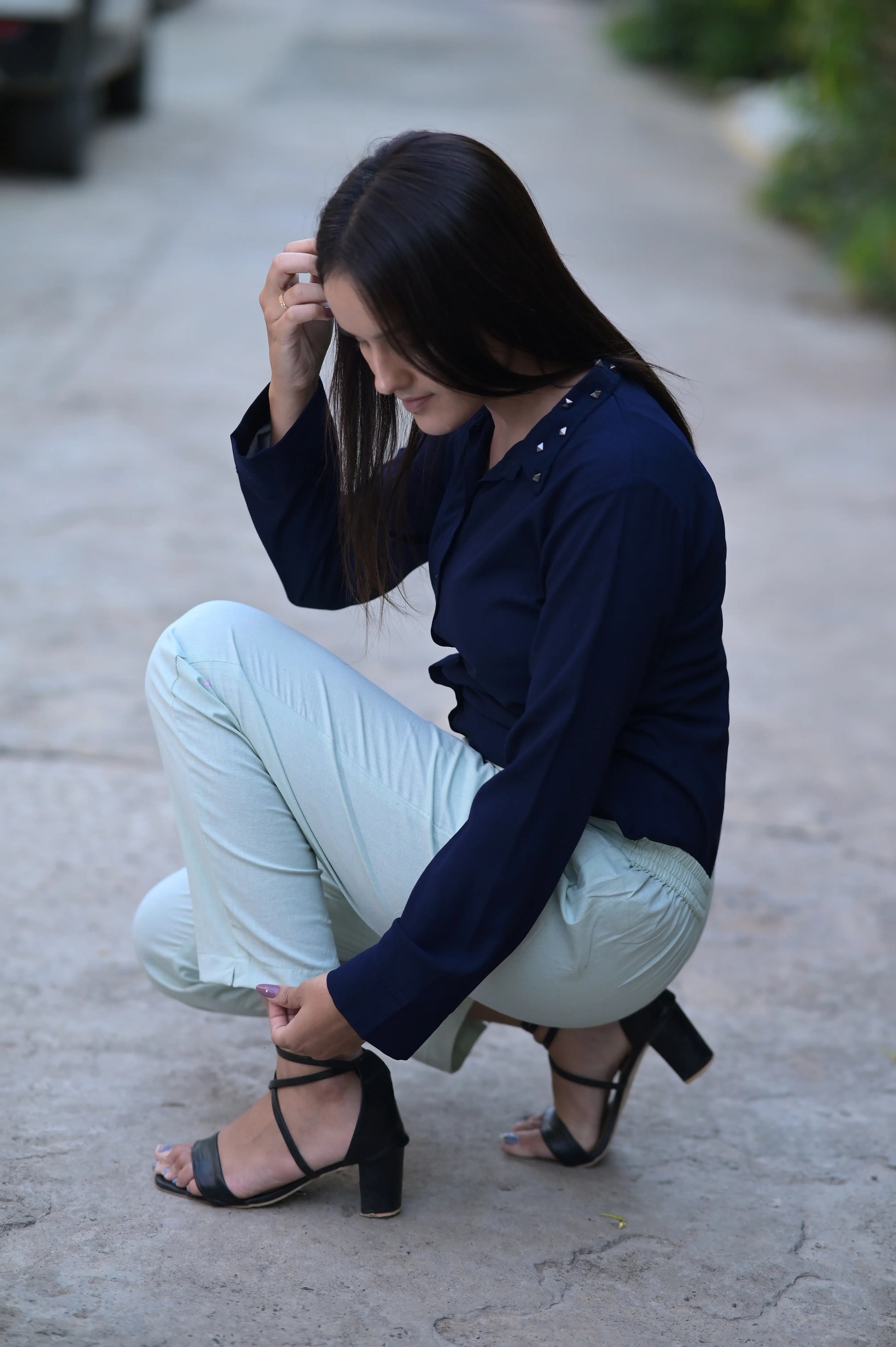 Mint Green Cozy Linen Pants.