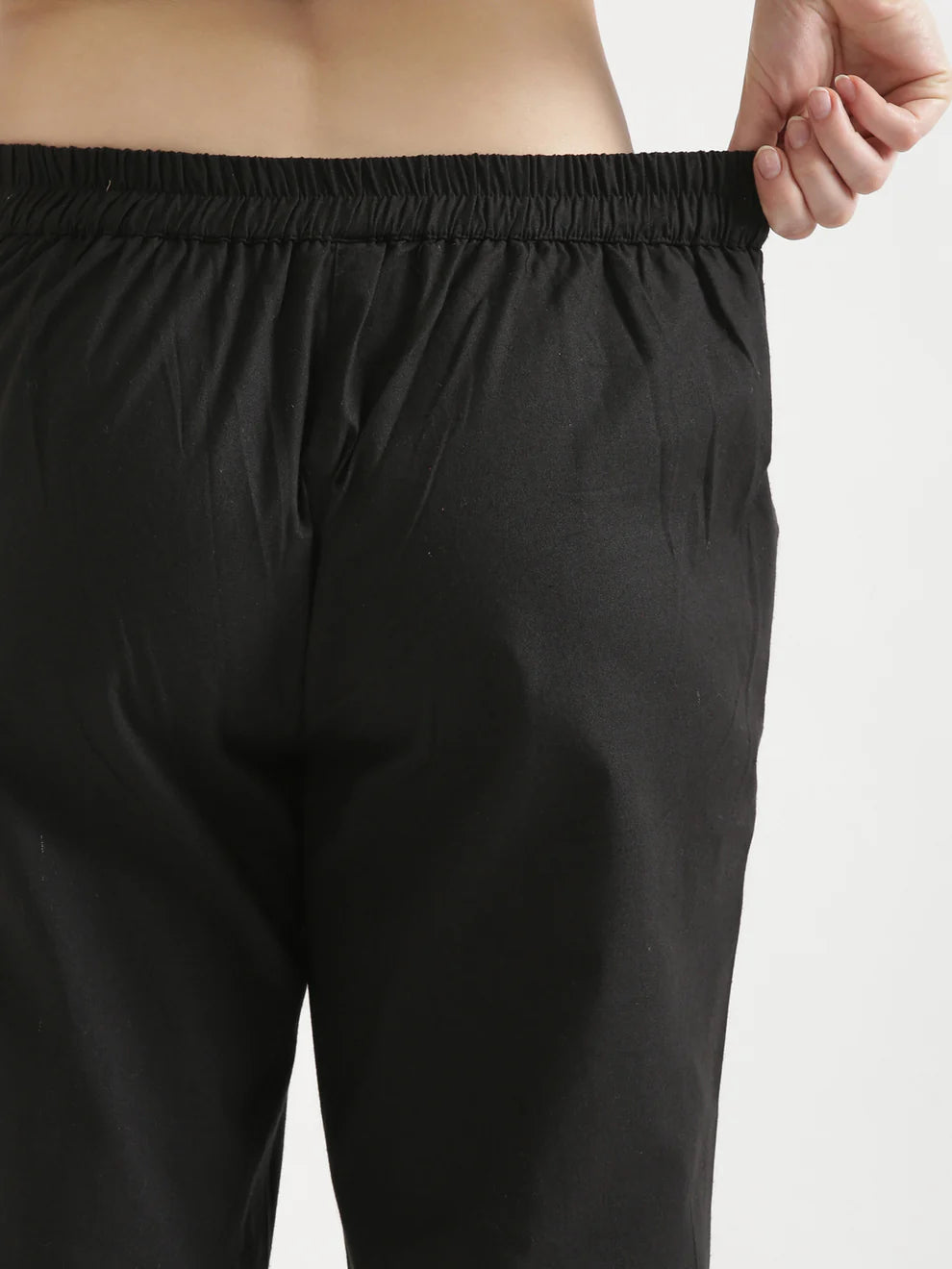 WOMEN BLACK AIRY LINEN PANT