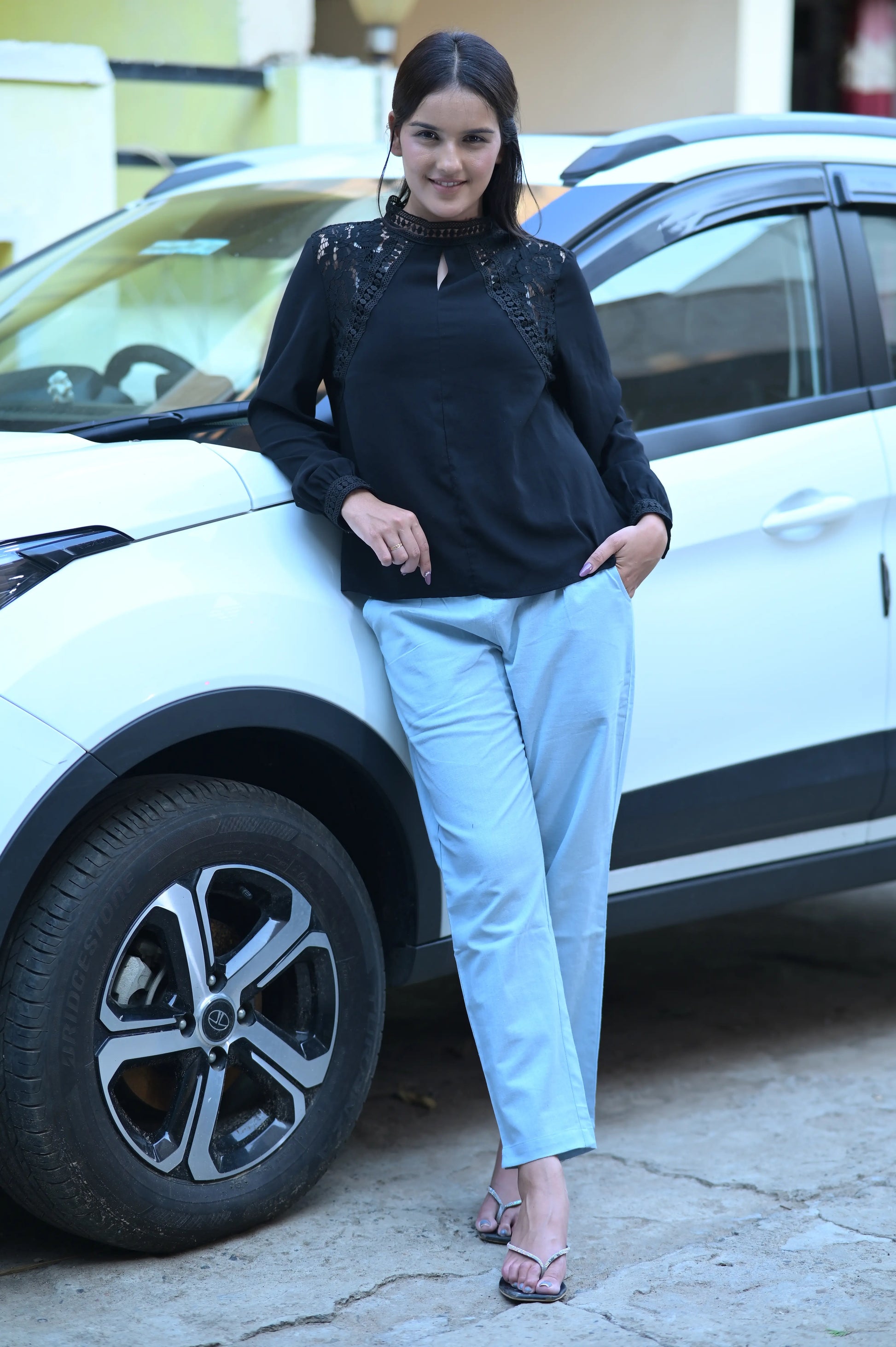 English Blue Cozy Linen Pants.
