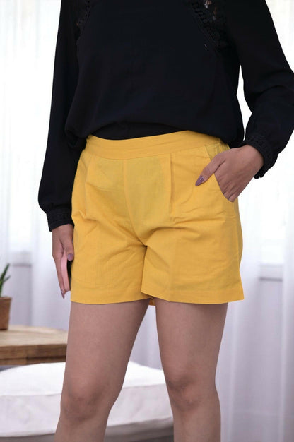 Yellow Cozy Linen Short.