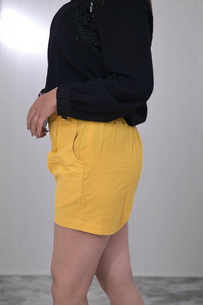 Yellow Cozy Linen Short.