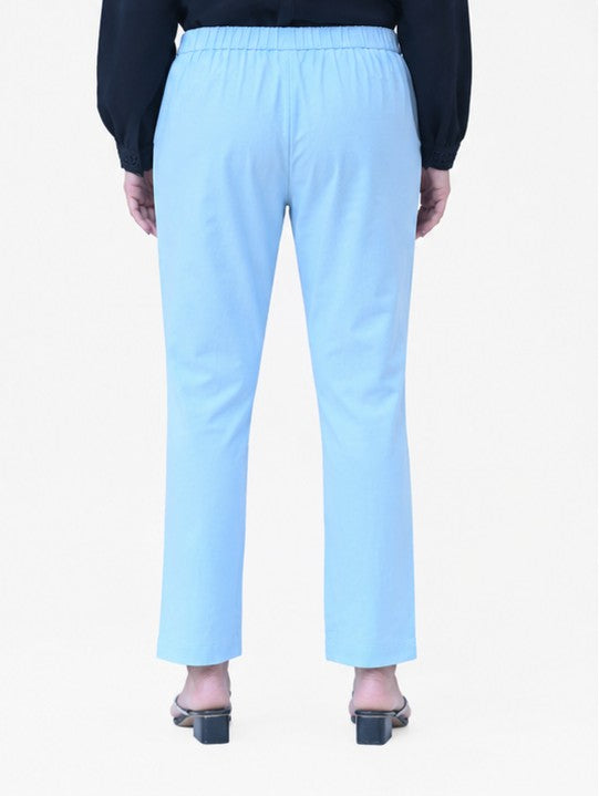 WOMEN ENGLISH BLUE AIRY LINEN PANT
