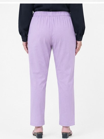 WOMEN LILAC AIRY LINEN PANT