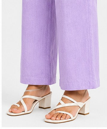 LILAC AIRY LINEN WIDE LEG PANT