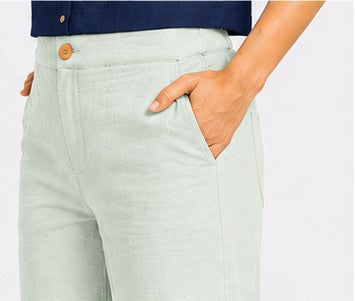 MINT GREEN AIRY LINEN WIDE LEG PANT
